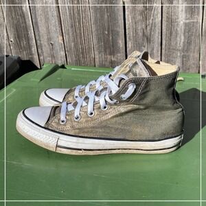 Converse‎ Chuck Taylor All Star High Top Metallic Gold Sneakers 153179F